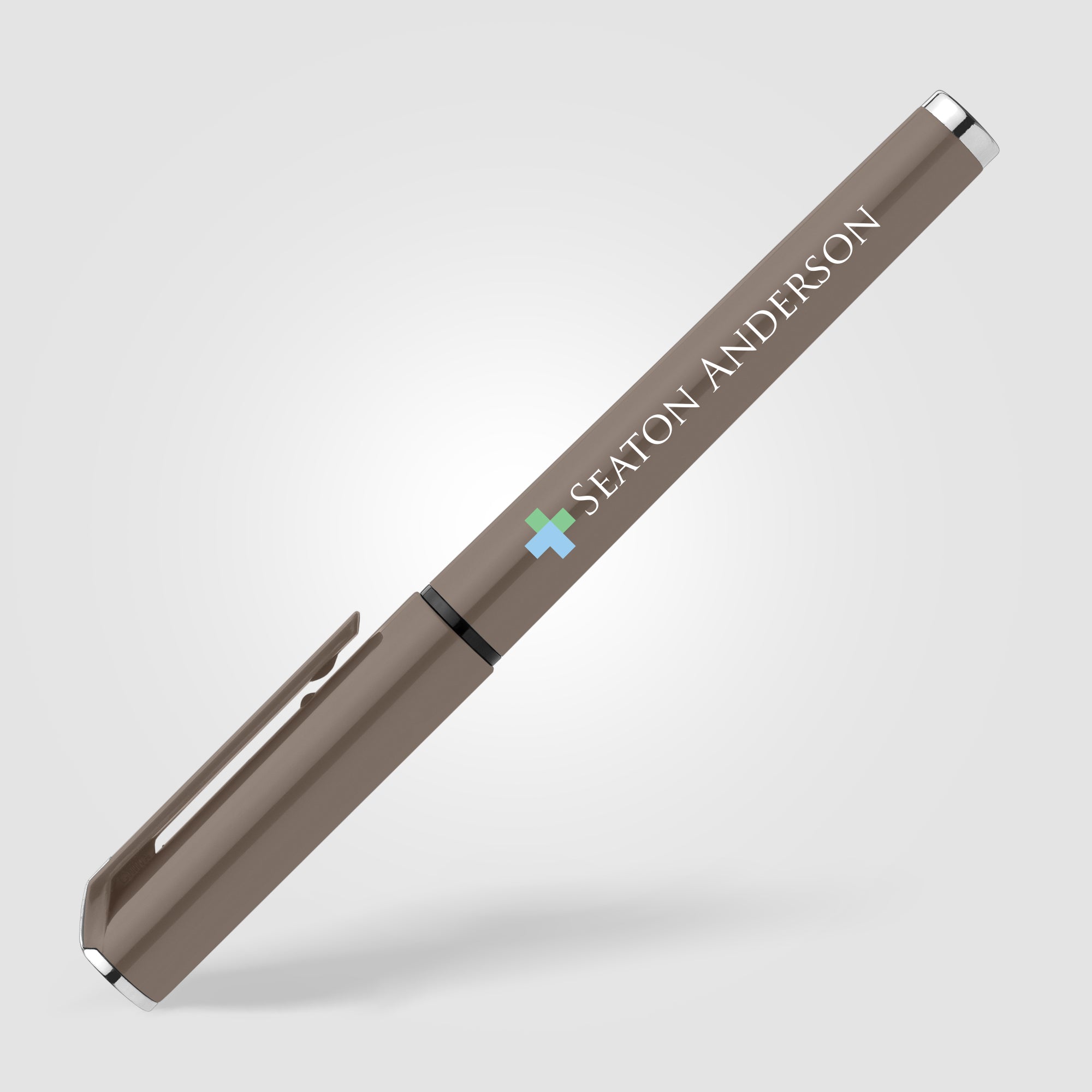 Islander Recycled Plastic Monochrome Gel Grip Pen - ColorJet-zoom-2