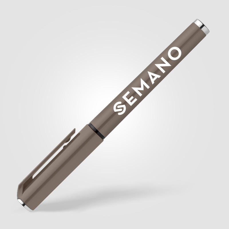 Islander Recycled Plastic Monochrome Gel Grip Pen-zoom-
