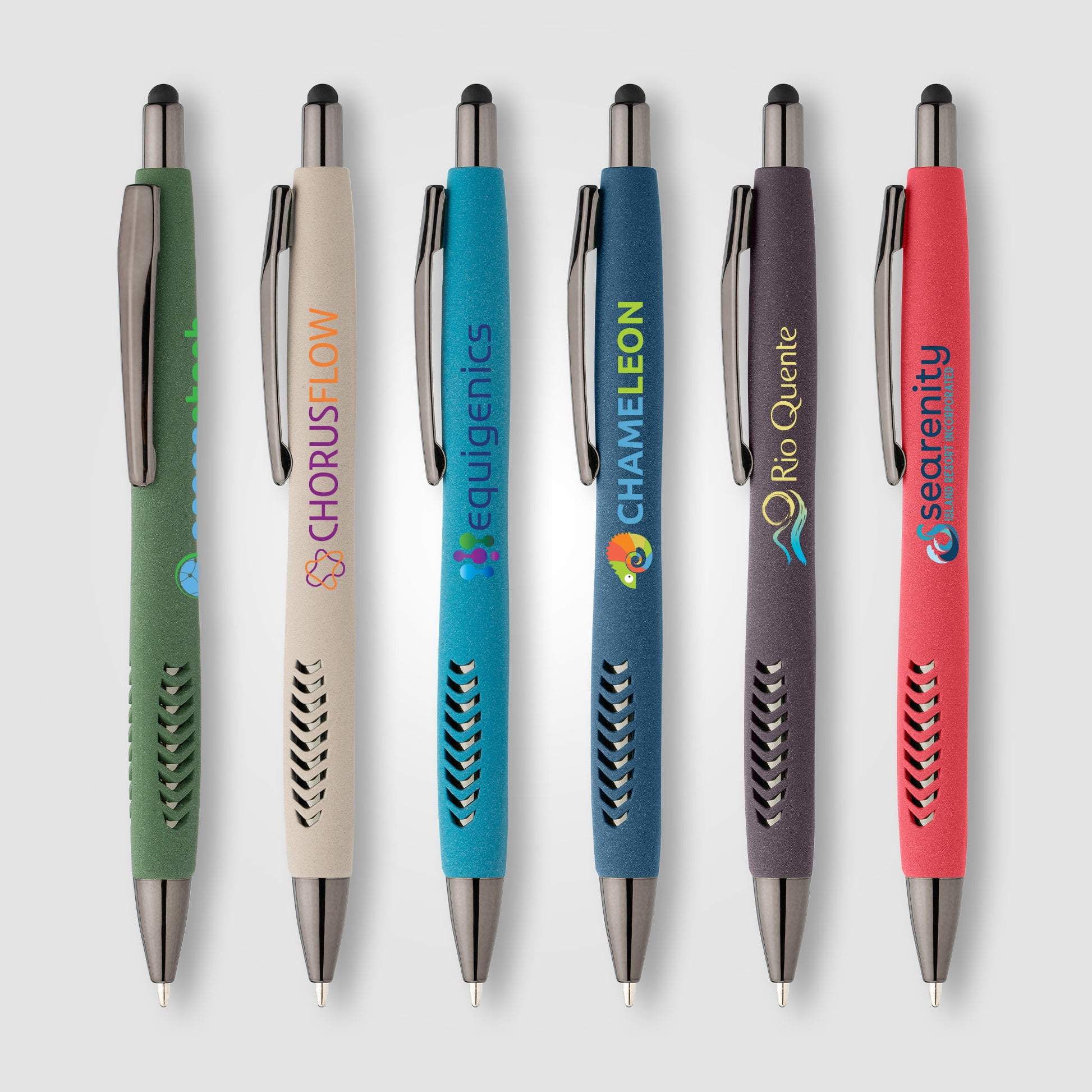 Image of the Avalon Recycled Plastic Stone Finish Stylus Pen - ColorJet promotional product, SKU AMR-C.