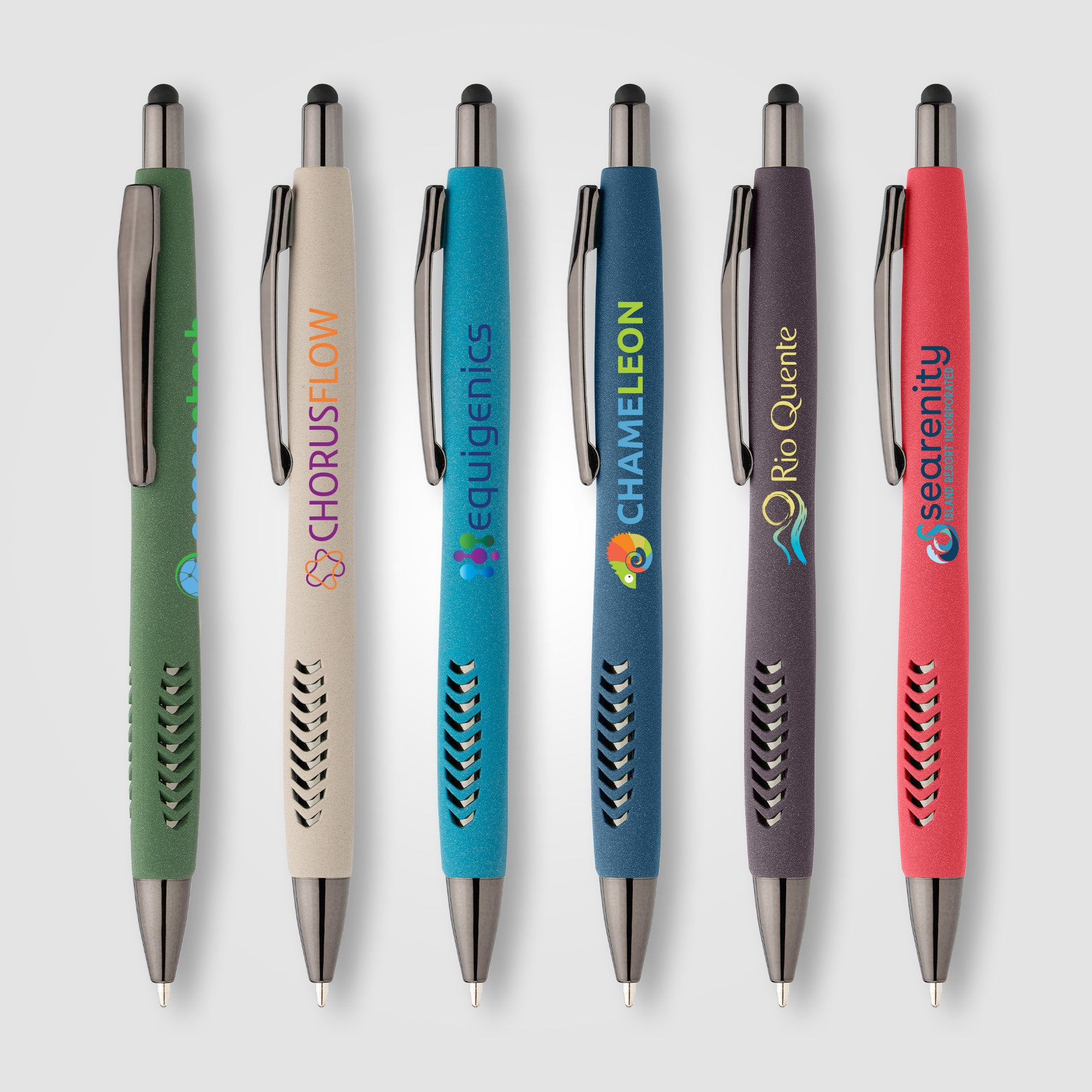 Image of the Avalon Recycled Plastic Stone Finish Stylus Pen - ColorJet promotional product, SKU AMR-C.