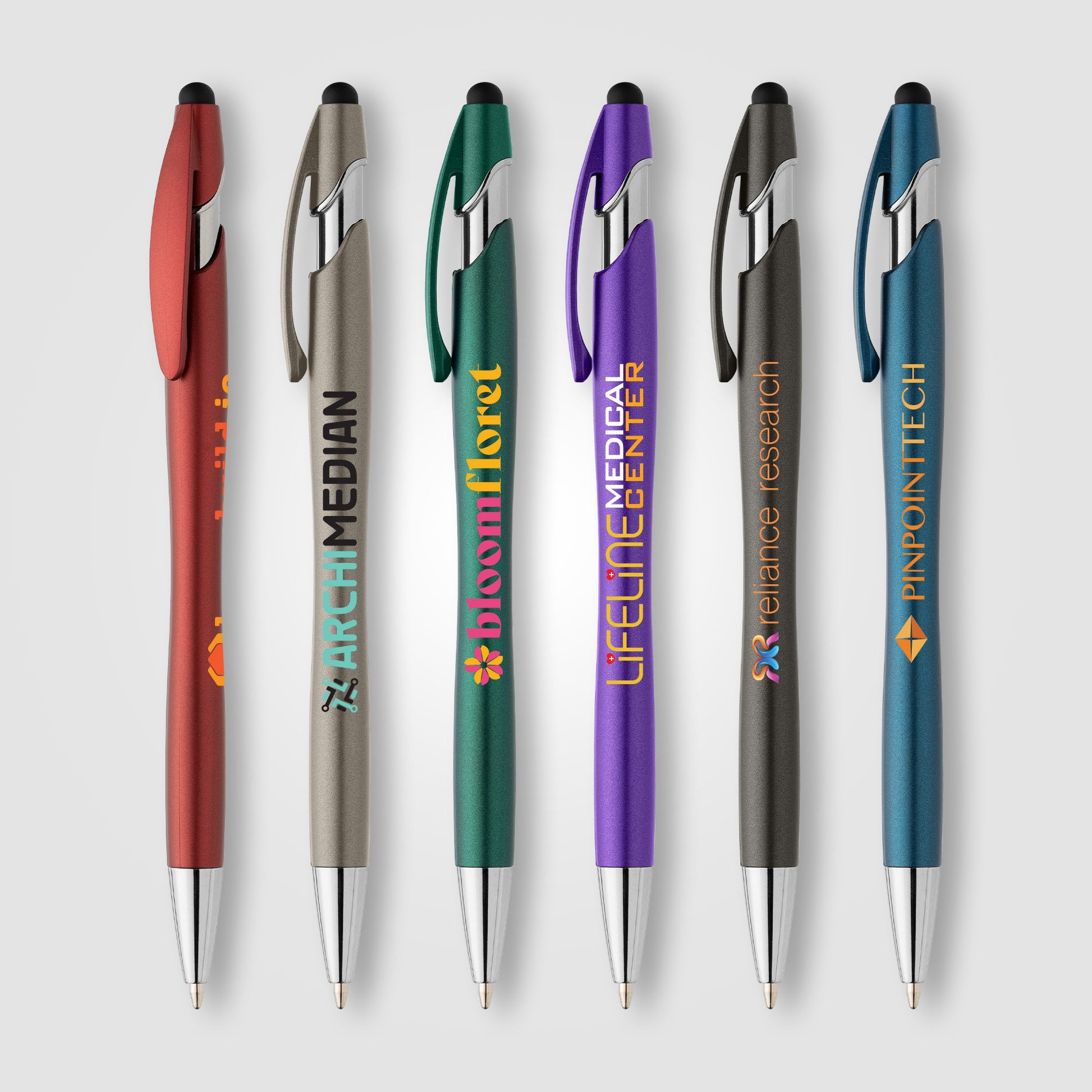 La Jolla Recycled Plastic Metallic Stylus Pen - ColorJet-1