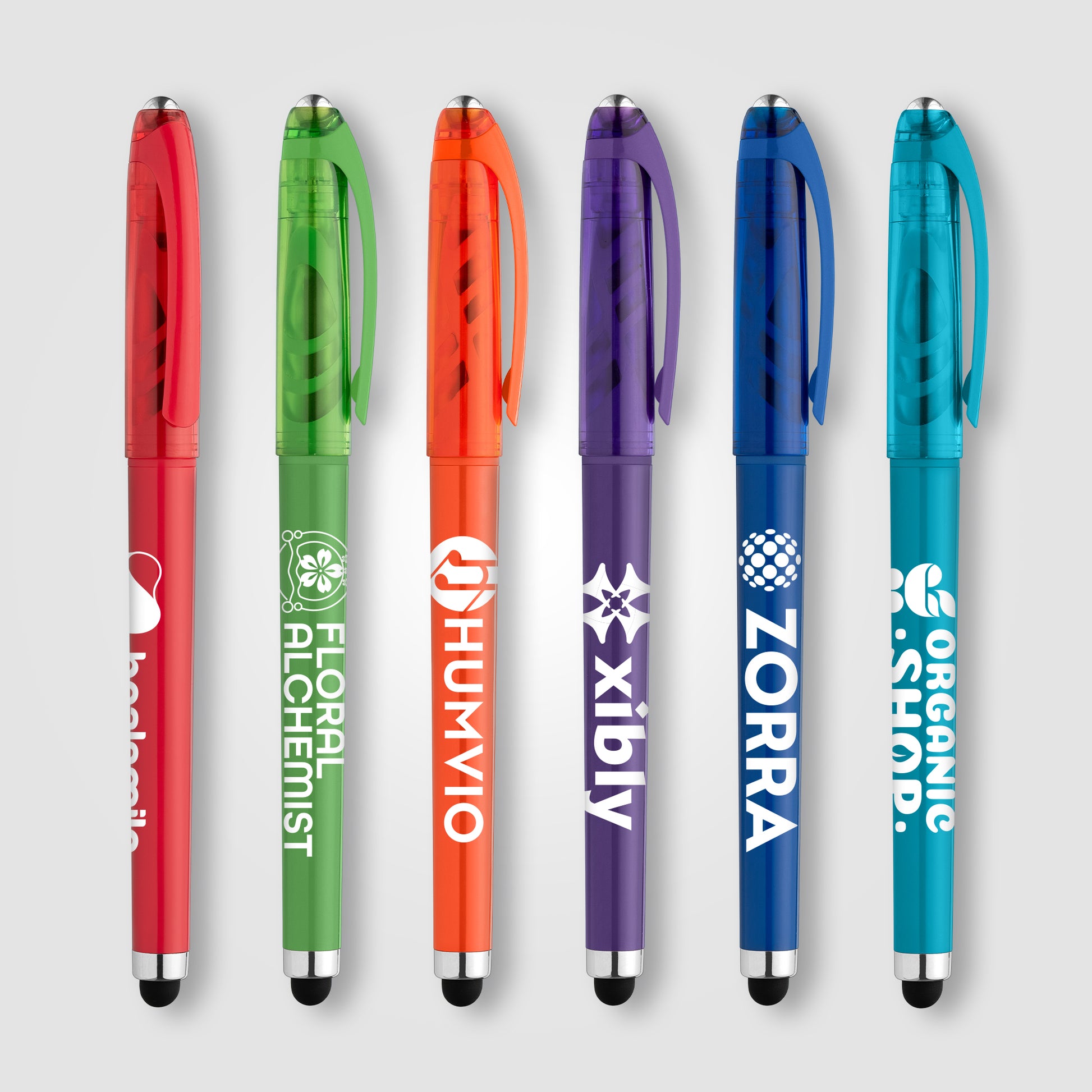Prism Recycled Plastic Fidget Ball Stylus Gel Pen-1