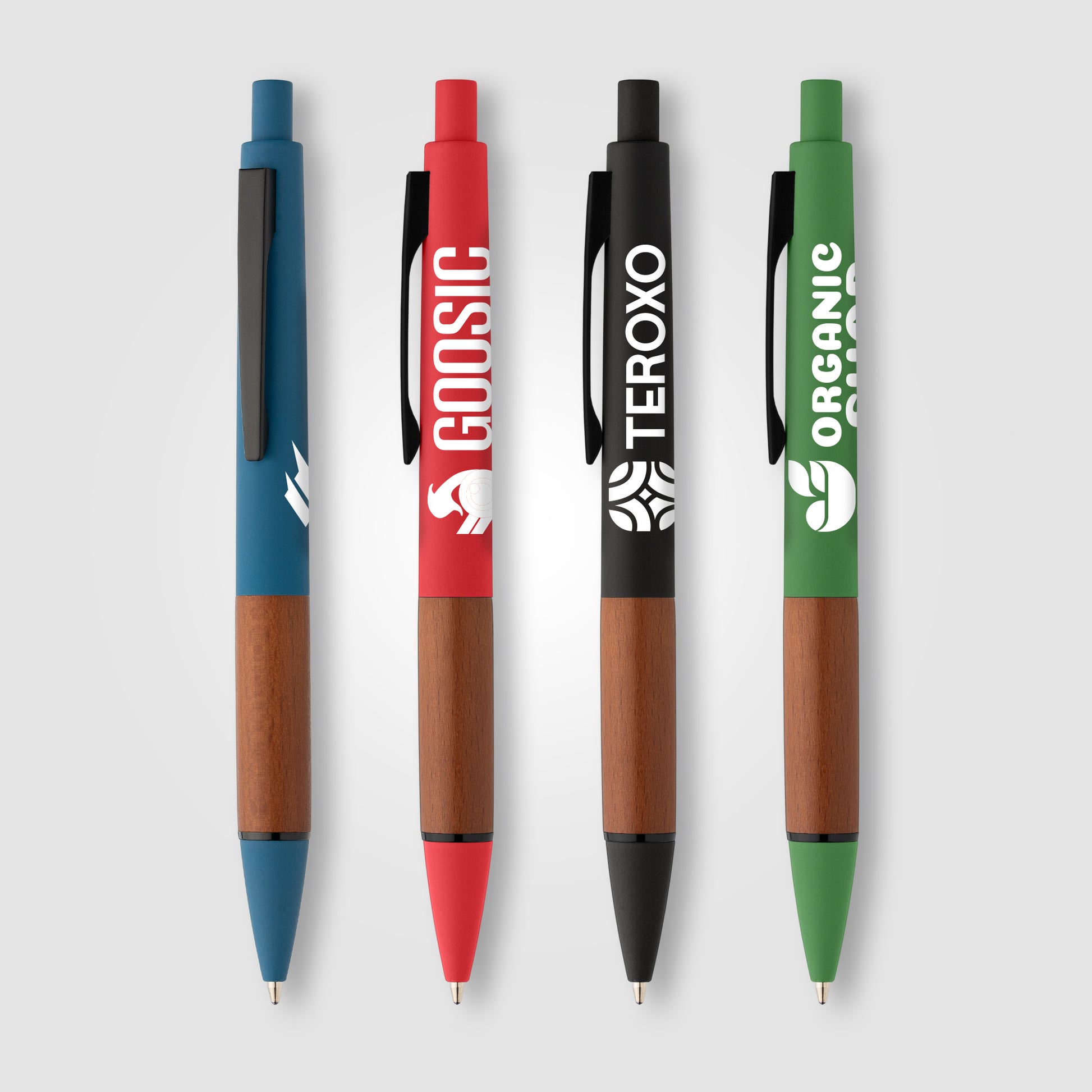 Image of the Tide Recycled Plastic Wood Grip Pen promotional product, SKU AMX.