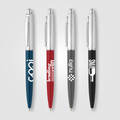 Image of the Natori Recycled Plastic Chrome Trim Pen promotional product, SKU AMY.