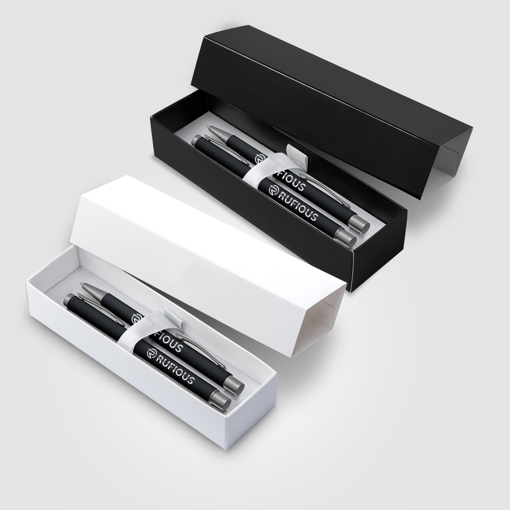 Image of the Bowie Softy & Bowie Rollerball - Laser Engraved Metal Pen in Gift Box promotional product, SKU DVZ.