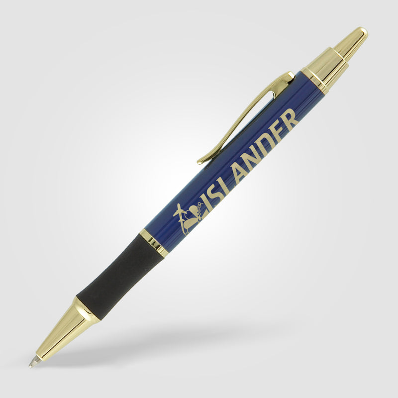 Matrix Grip Pen w/ Gold Top & Accents - LaserMax - Metal Pen-zoom-