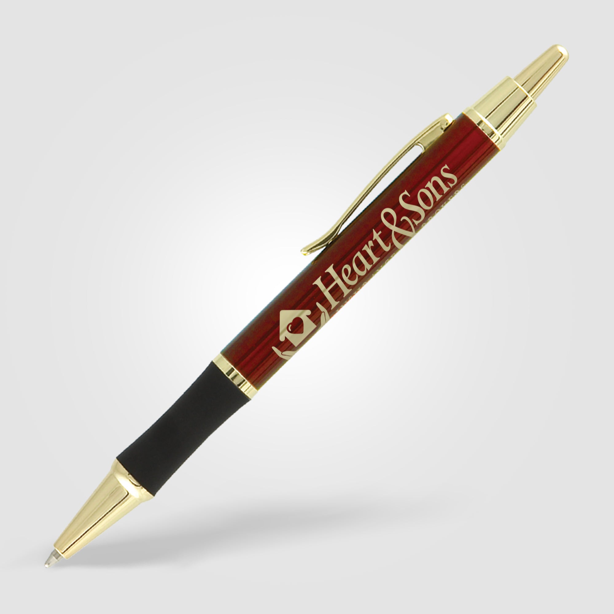 Matrix Grip Pen w/ Gold Top & Accents - LaserMax - Metal Pen-zoom-2