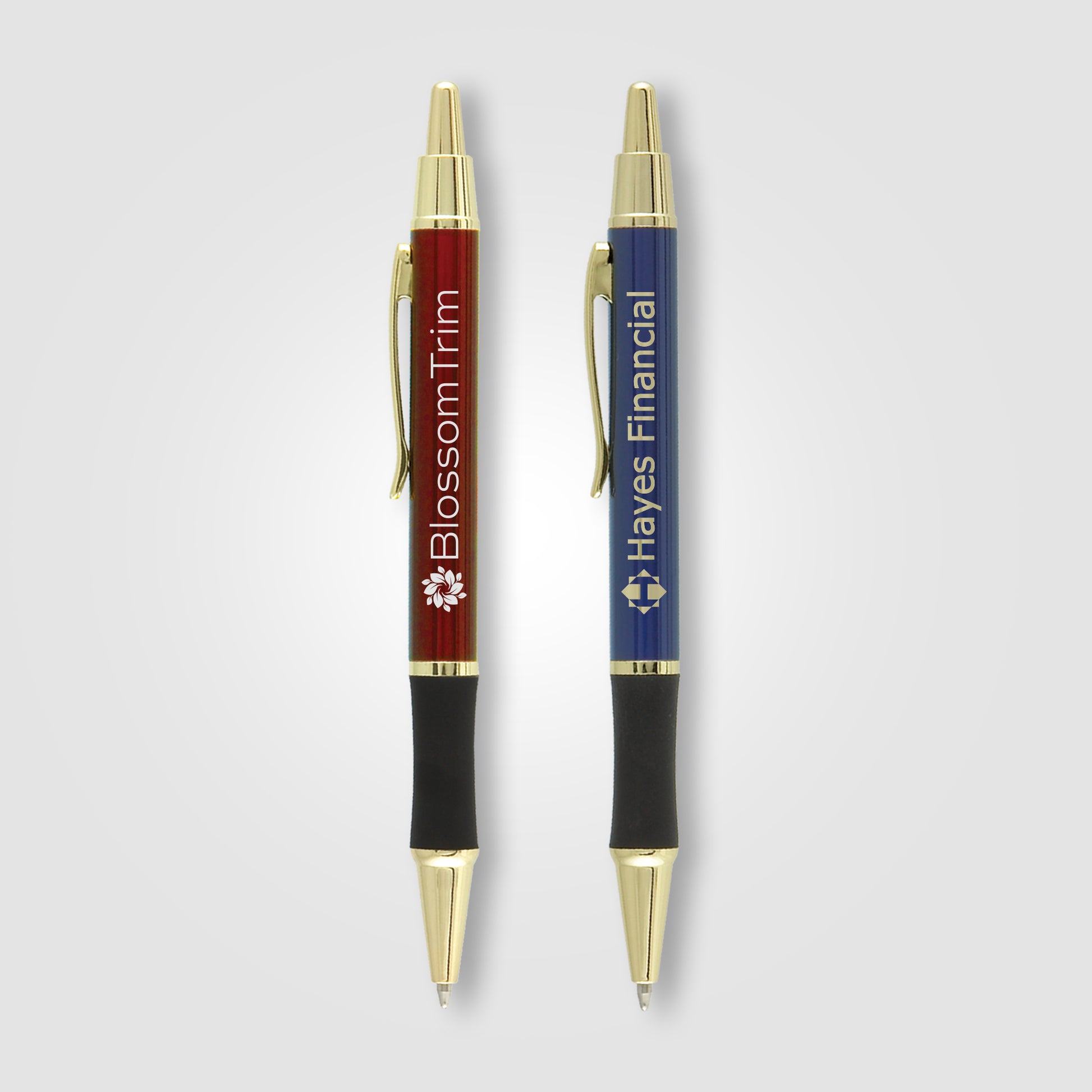 Matrix Grip Pen w/ Gold Top & Accents - Laser Engraved Metal Pen-1