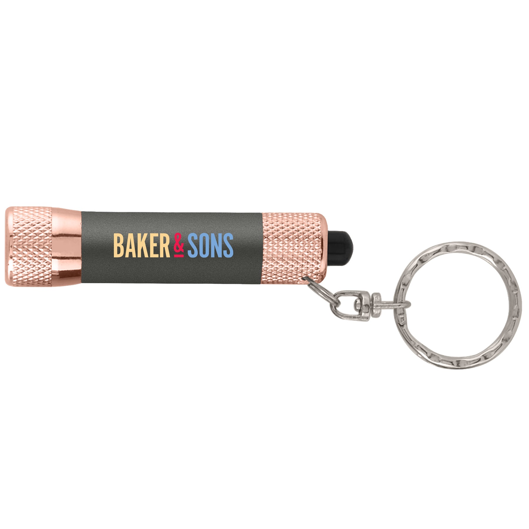 Chroma Softy Rose Gold Metallic - LED Flashlight with Keyring - ColorJet