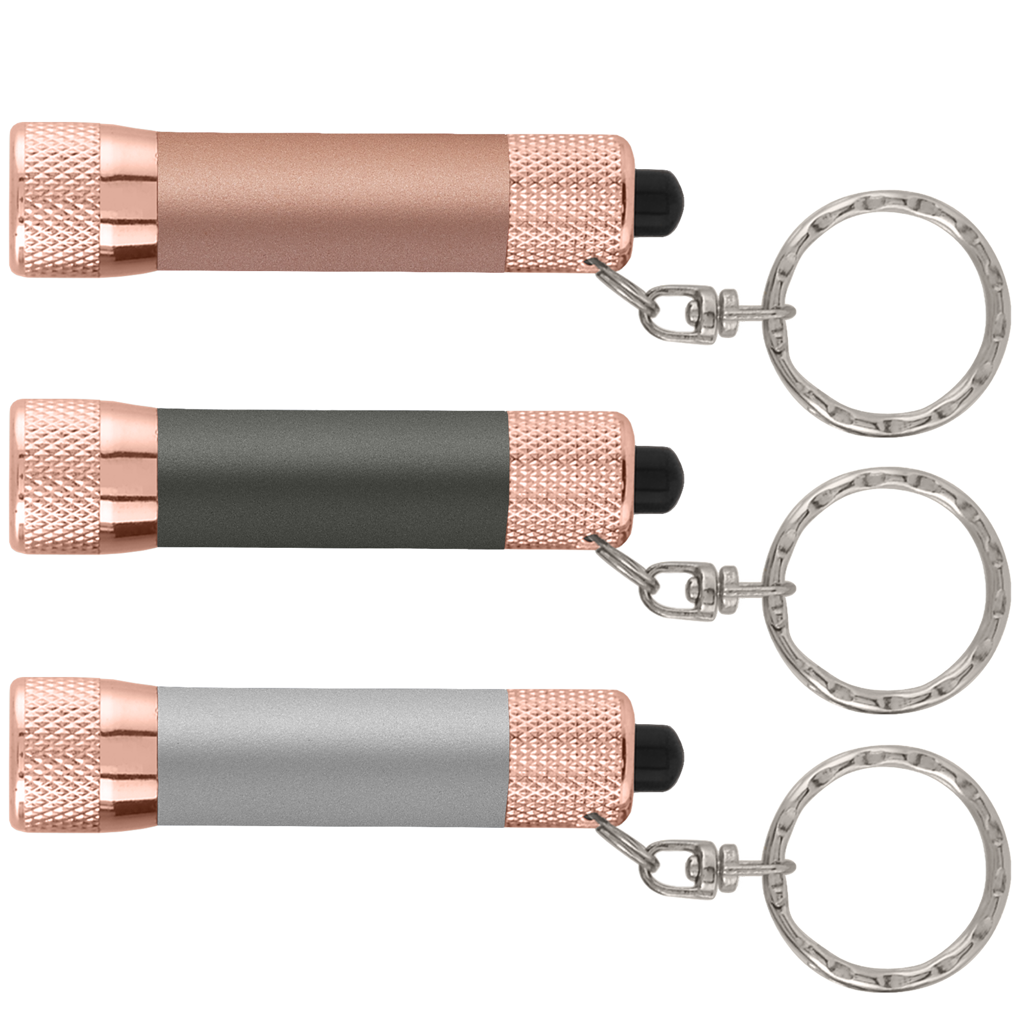 Chroma Softy Rose Gold Metallic - LED Flashlight with Keyring