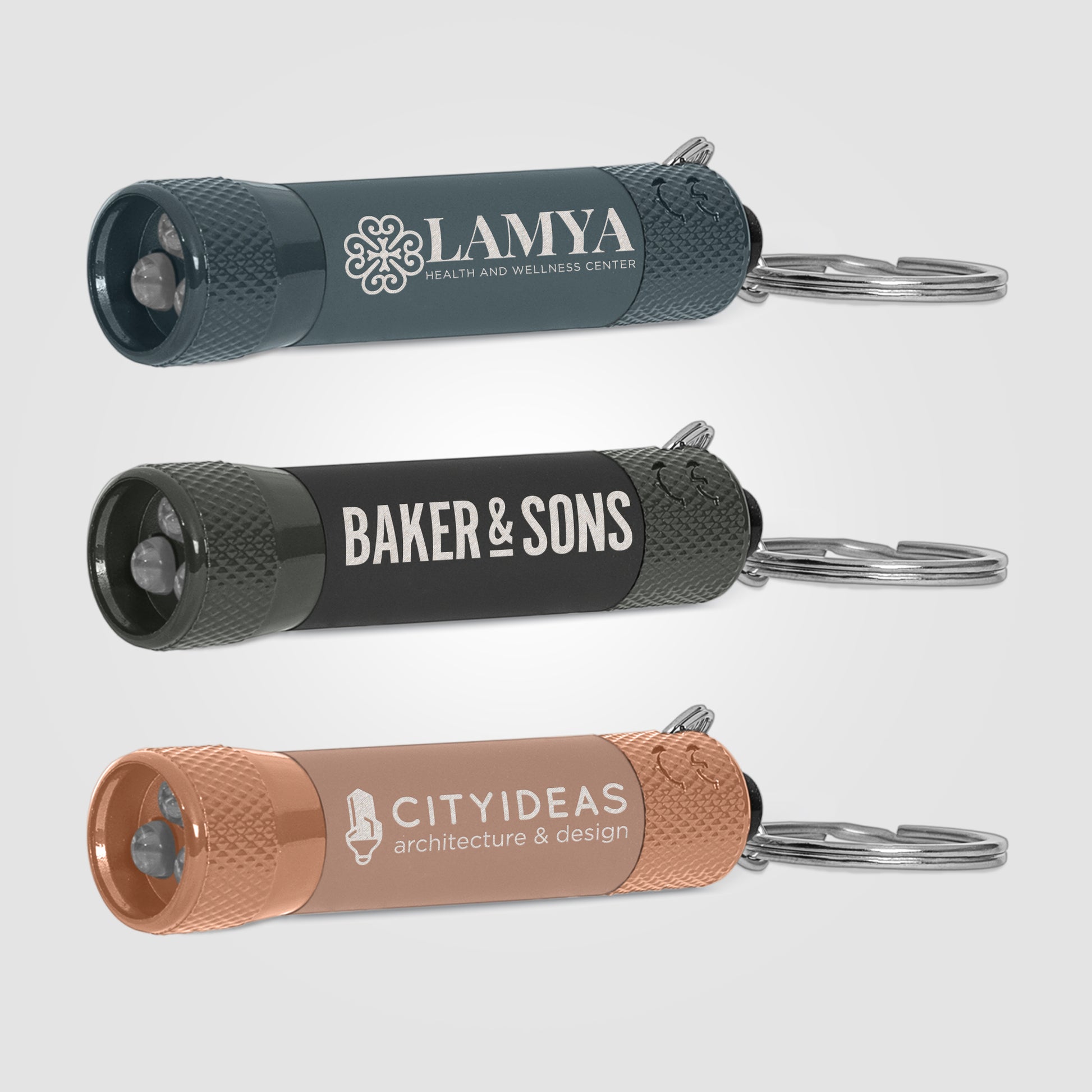 Chroma Softy Monochrome Metallic - LED Flashlight with Keyring - Laser-1