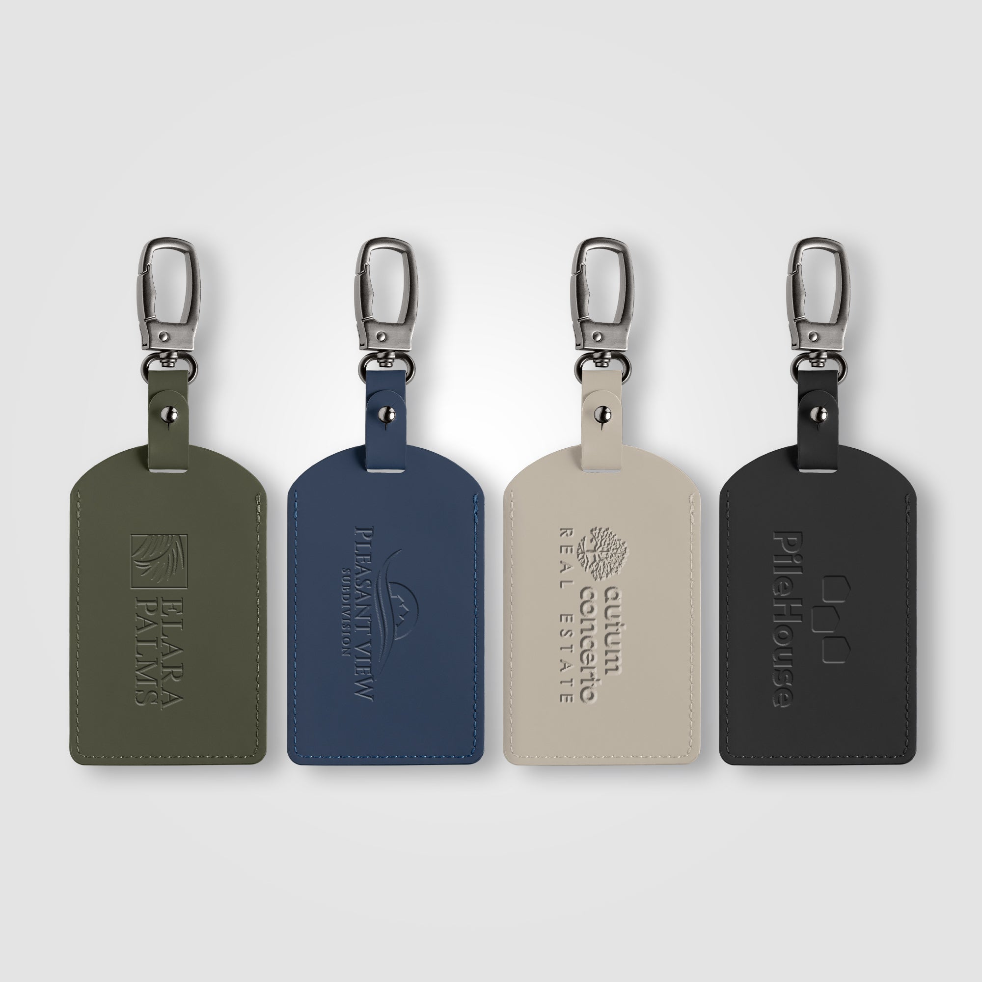 Malmö Recycled Plastic Metal Carabiner Luggage Tag - Deboss-zoom-1