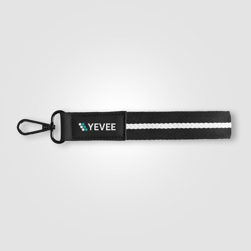 Newport rPET Woven Chevron Snap Trigger Keychain - 7.5" W x 1" H - ColorJet-zoom-