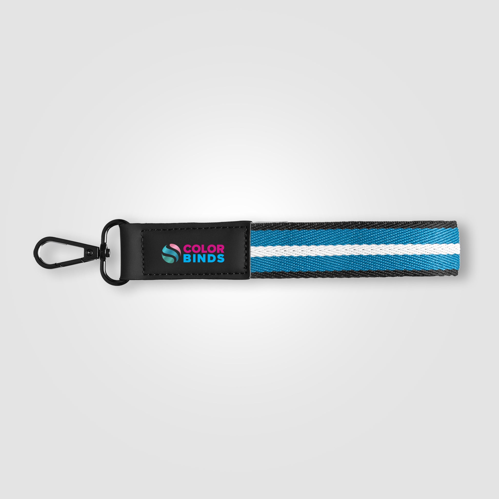 Newport rPET Woven Chevron Snap Trigger Keychain - 7.5" W x 1" H - ColorJet-4