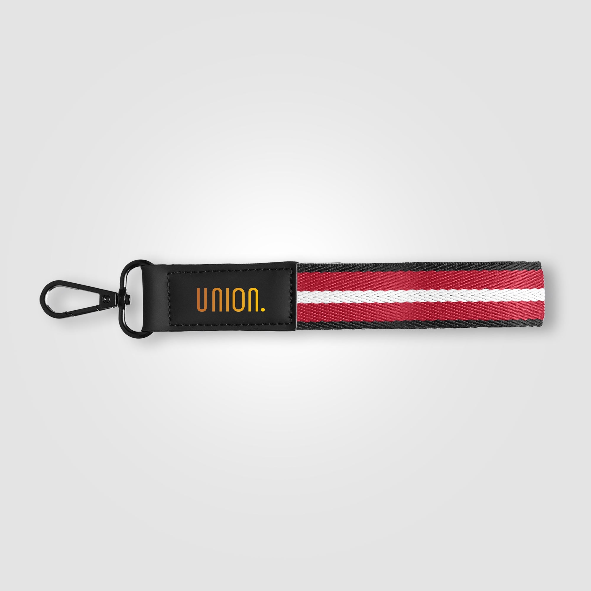 Newport rPET Woven Chevron Snap Trigger Keychain - 7.5" W x 1" H - ColorJet-zoom-5
