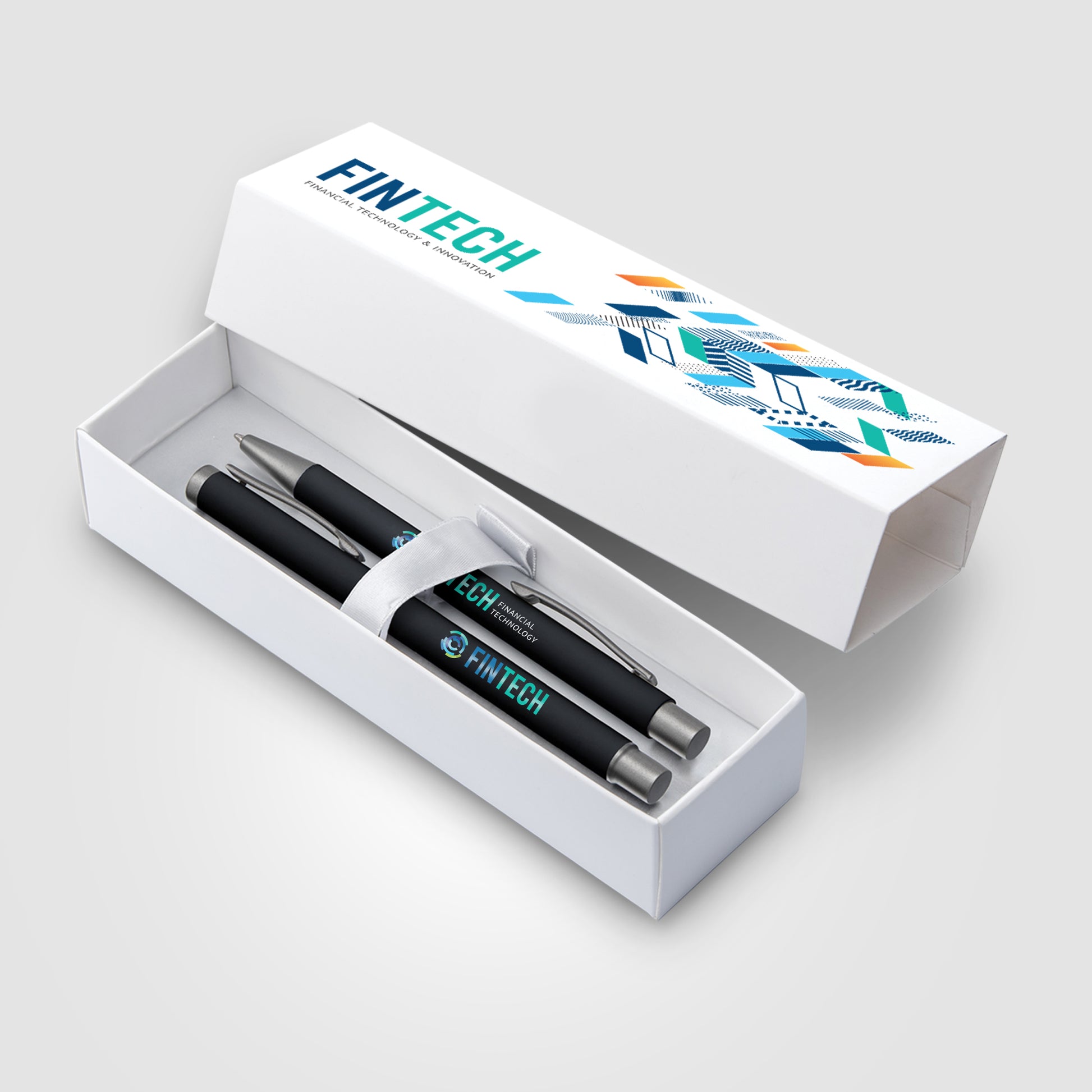 Bowie Ballpoint & Rollerball Gift Set - ColorJet on Pens & Box-3