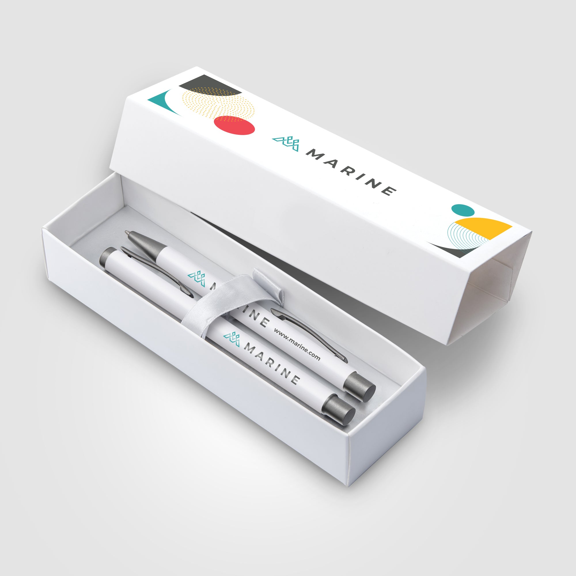 Bowie Ballpoint & Rollerball Gift Set - ColorJet on Pens & Box