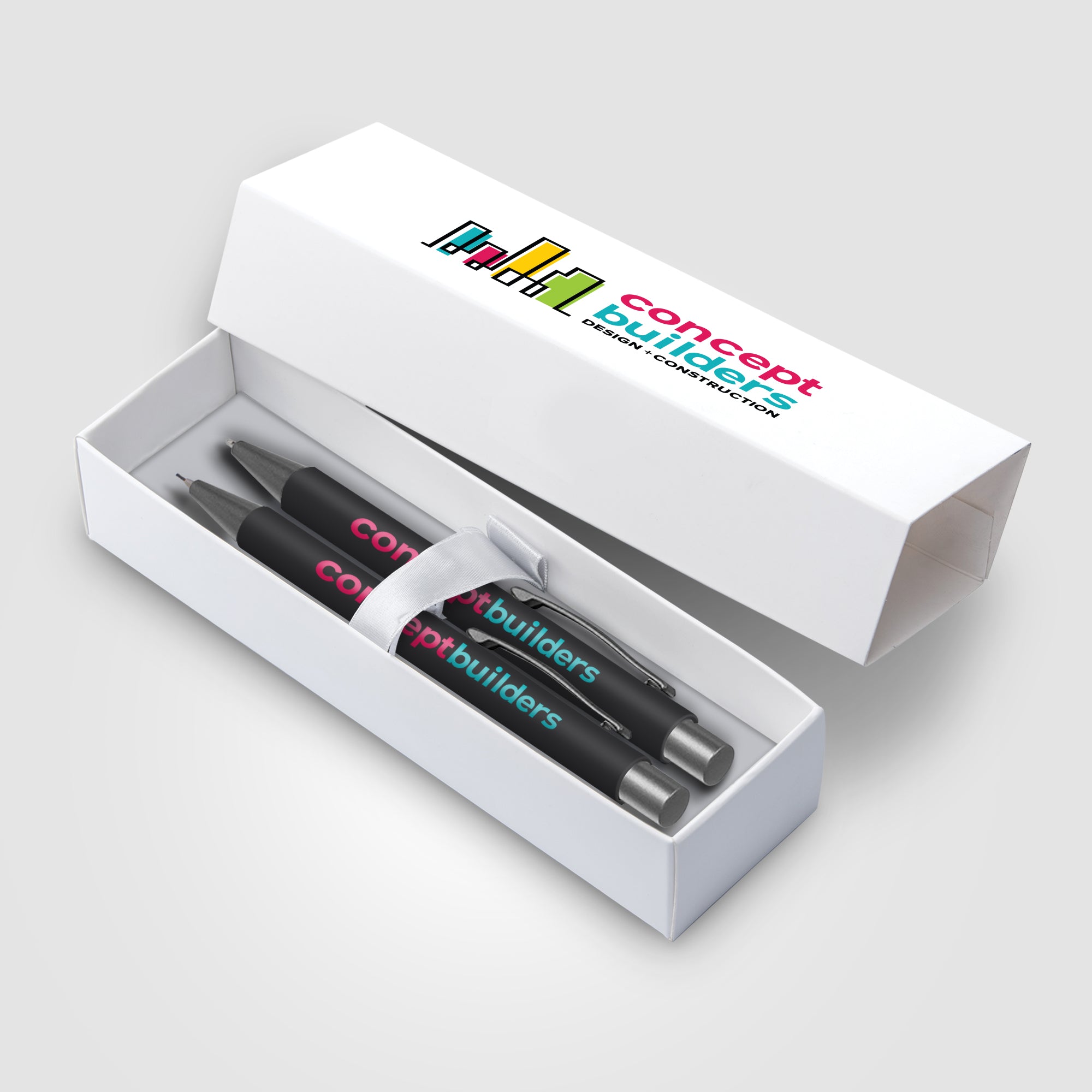 Bowie Pen & Pencil Gift Set - ColorJet on Pen, Pencil & Box-zoom-2