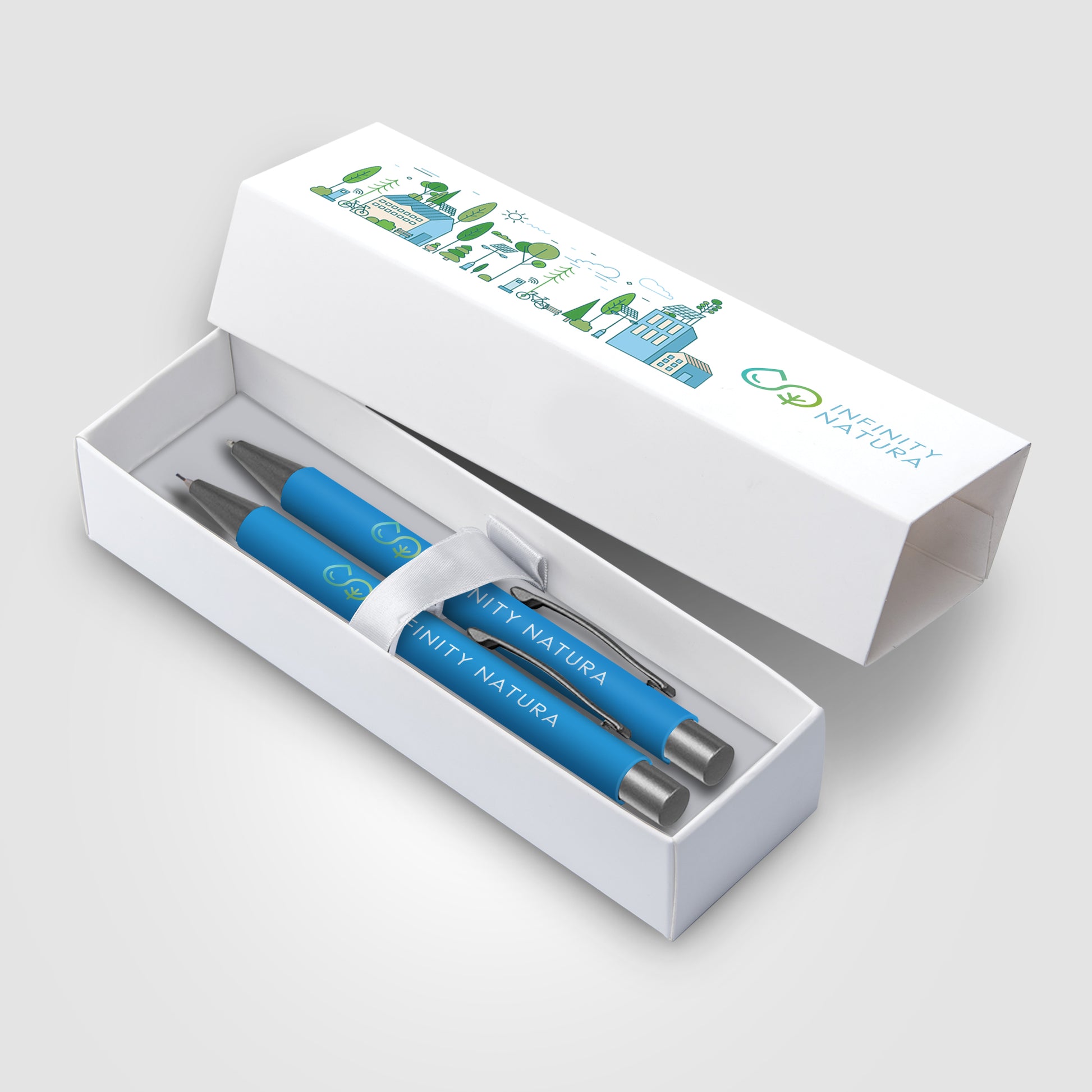 Bowie Pen & Pencil Gift Set - ColorJet on Pen, Pencil & Box-4