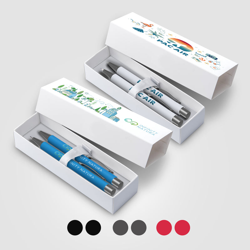Bowie Pen & Pencil Gift Set - ColorJet on Pen, Pencil & Box-zoom-