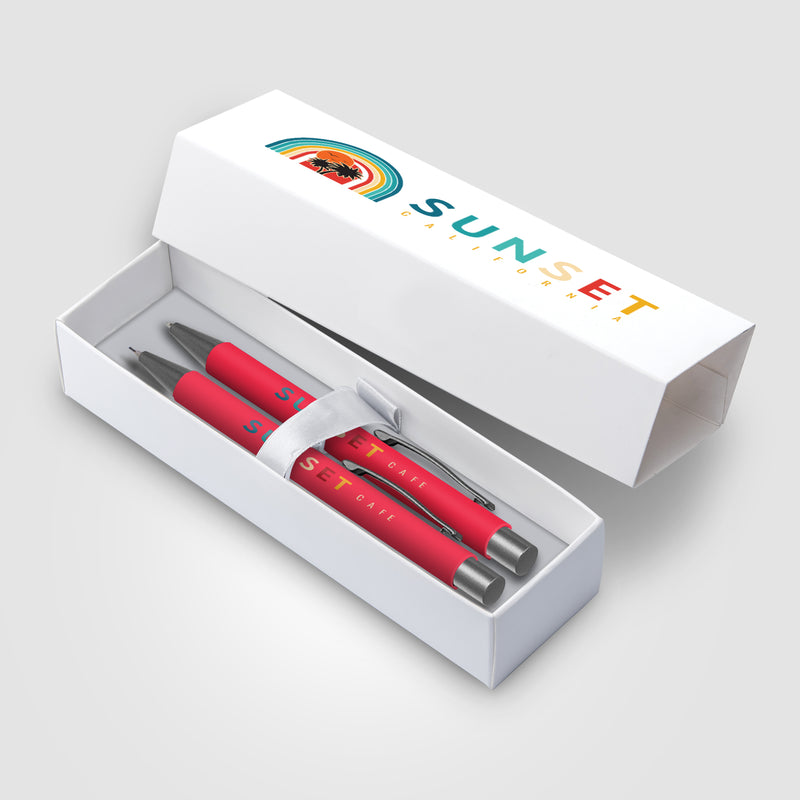 Bowie Pen & Pencil Gift Set - ColorJet on Pen, Pencil & Box-zoom-