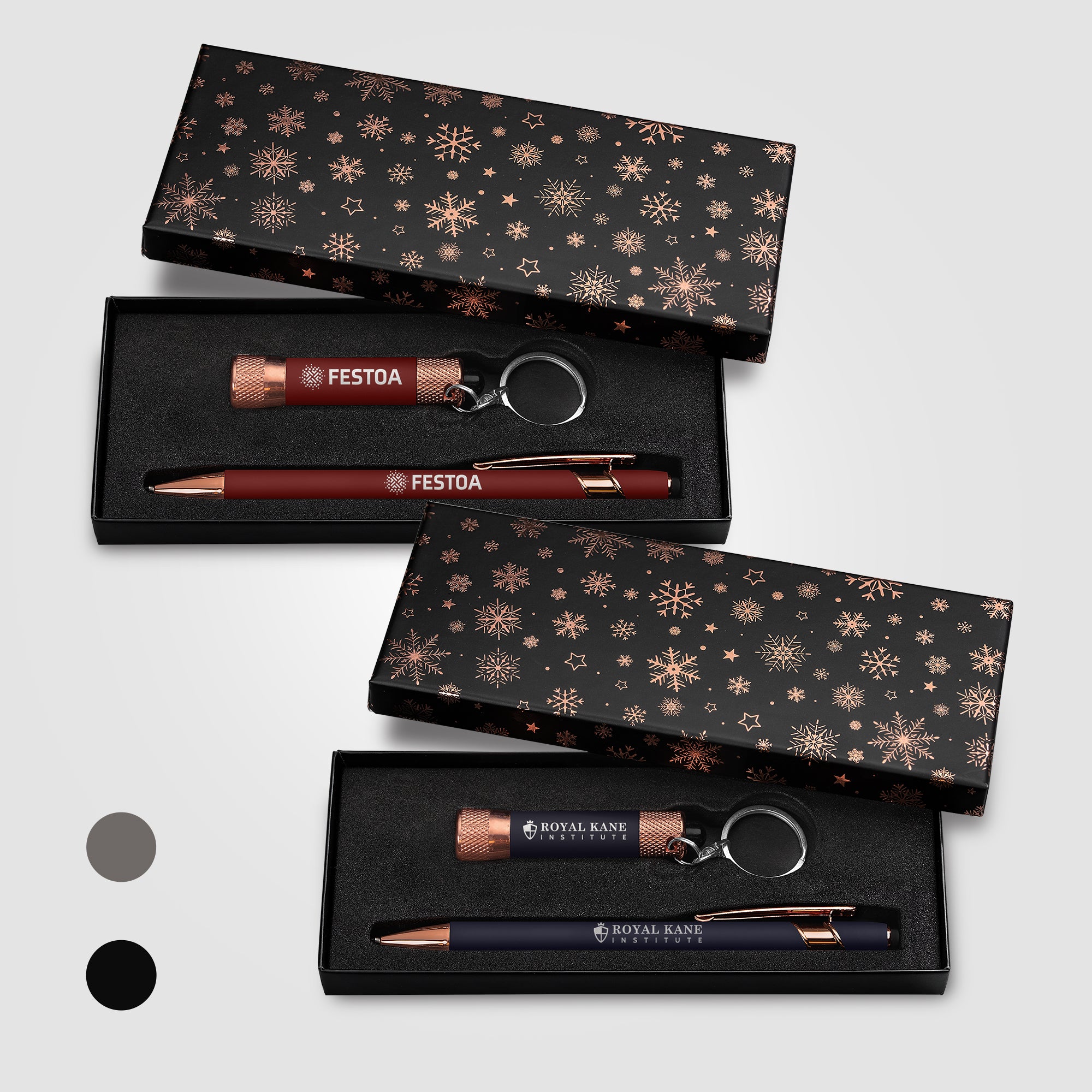Ellipse & Chroma Rose Gold Snowflake Gift Set - Laser-zoom-1