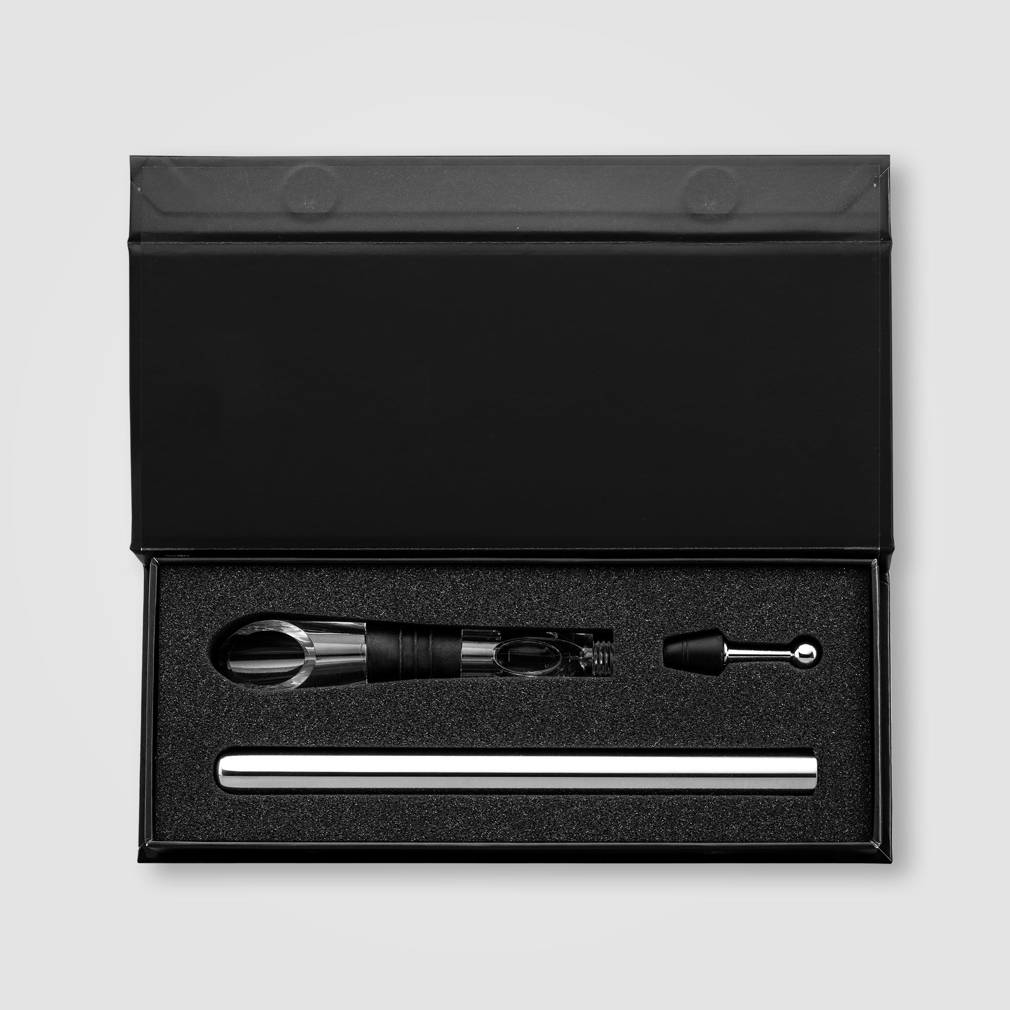 Neve Recycled Stainless Steel Wine Chiller Set & Gift Box - 2 pcs