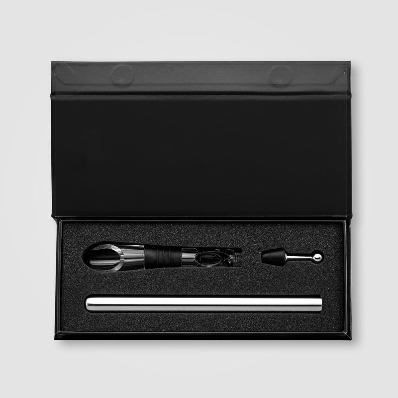 Neve Recycled Stainless Steel Wine Chiller Set & Gift Box - 2 pcs-zoom-
