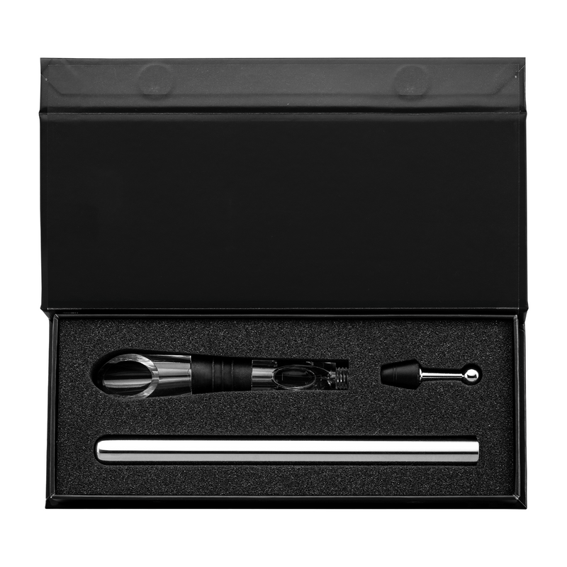 Neve Recycled Stainless Steel Wine Chiller Set & Gift Box - 2 pcs-zoom-