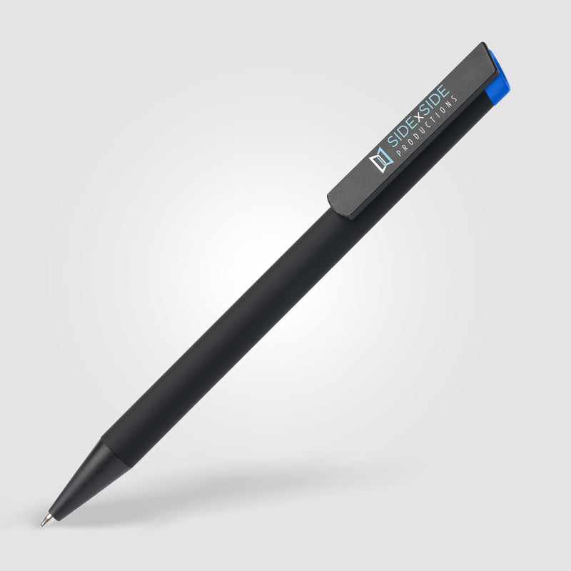 Volos Recycled Aluminum Ballpoint Pen - ColorJet on clip-zoom-