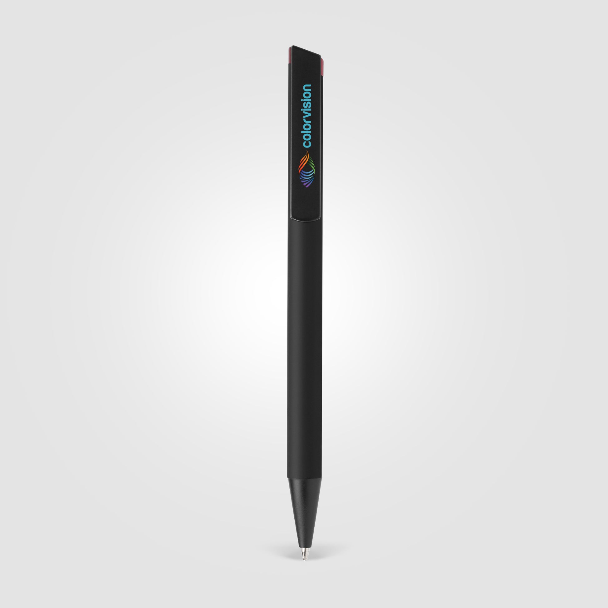 Volos Recycled Aluminum Ballpoint Pen - ColorJet on clip-2