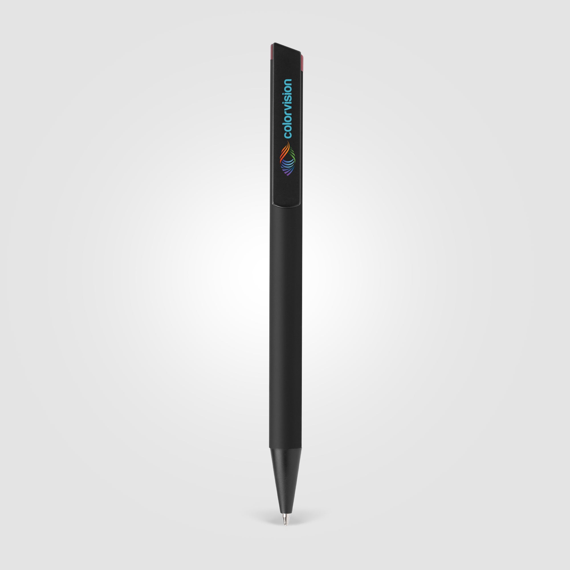 Volos Recycled Aluminum Ballpoint Pen - ColorJet on clip-zoom-2