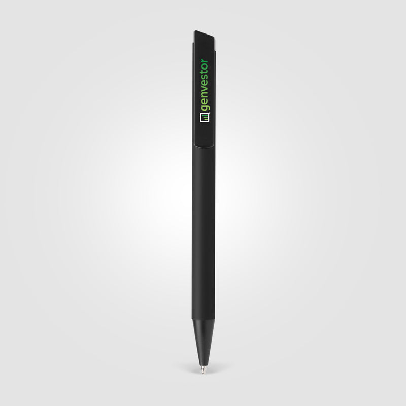 Volos Recycled Aluminum Ballpoint Pen - ColorJet on clip-zoom-