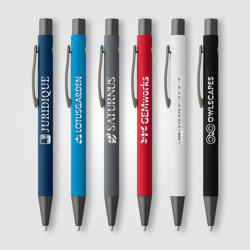 Bowie Recycled Aluminum Softy Pen - Laser-zoom-