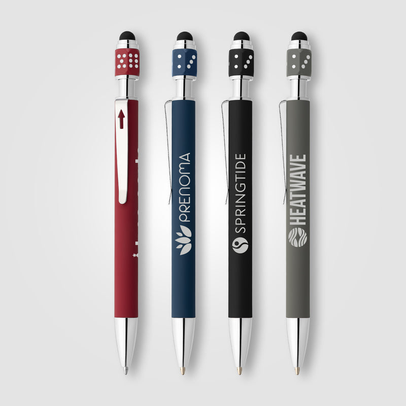 Ace Recycled Aluminum Hex-Dice Spinner Pen-zoom-