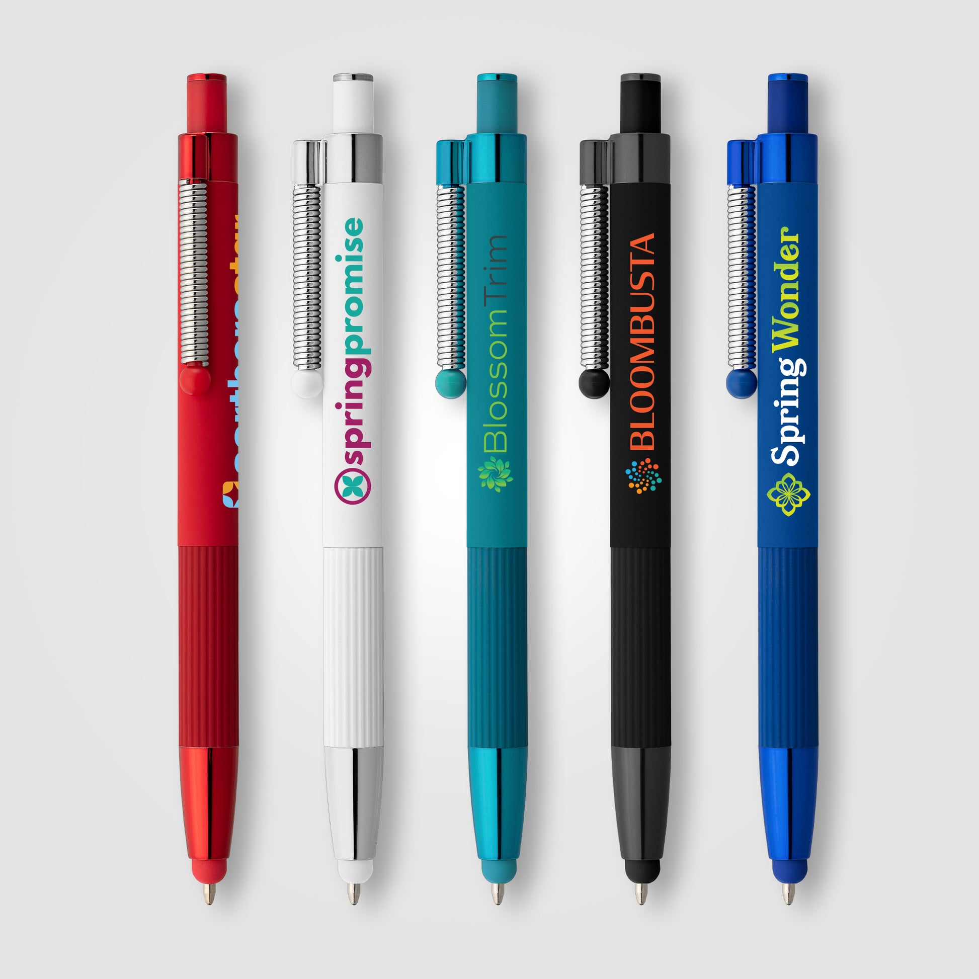 Image of the Lisbon Recycled Aluminum Monochrome Fidget Stylus Pen -ColorJet promotional product, SKU JBK-C.