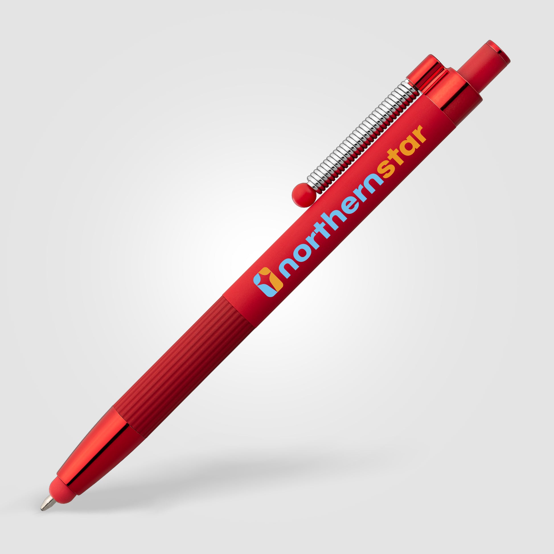 Lisbon Recycled Aluminum Monochrome Fidget Stylus Pen -ColorJet-3