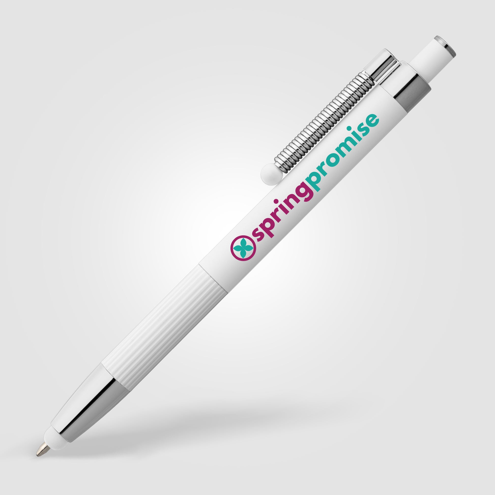 Lisbon Recycled Aluminum Monochrome Fidget Stylus Pen -ColorJet-6