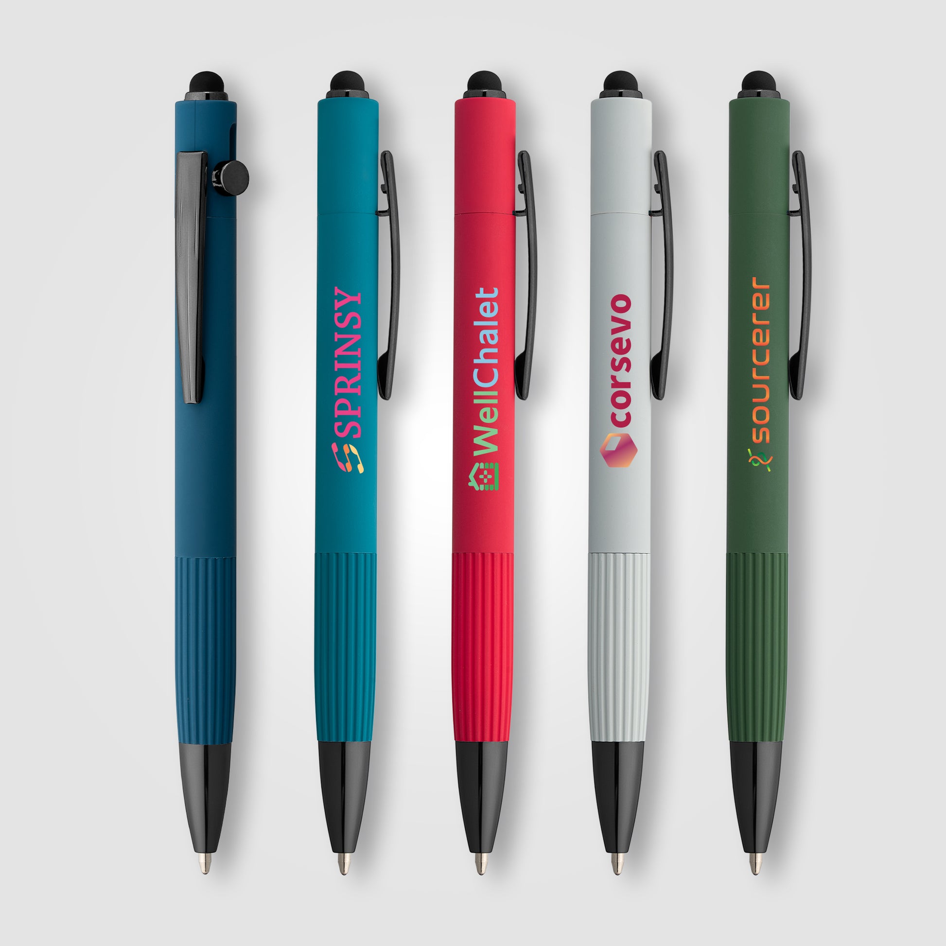 Image of the Saga Recycled Aluminum Bolt Action Stylus Pen -ColorJet promotional product, SKU JBO-C.