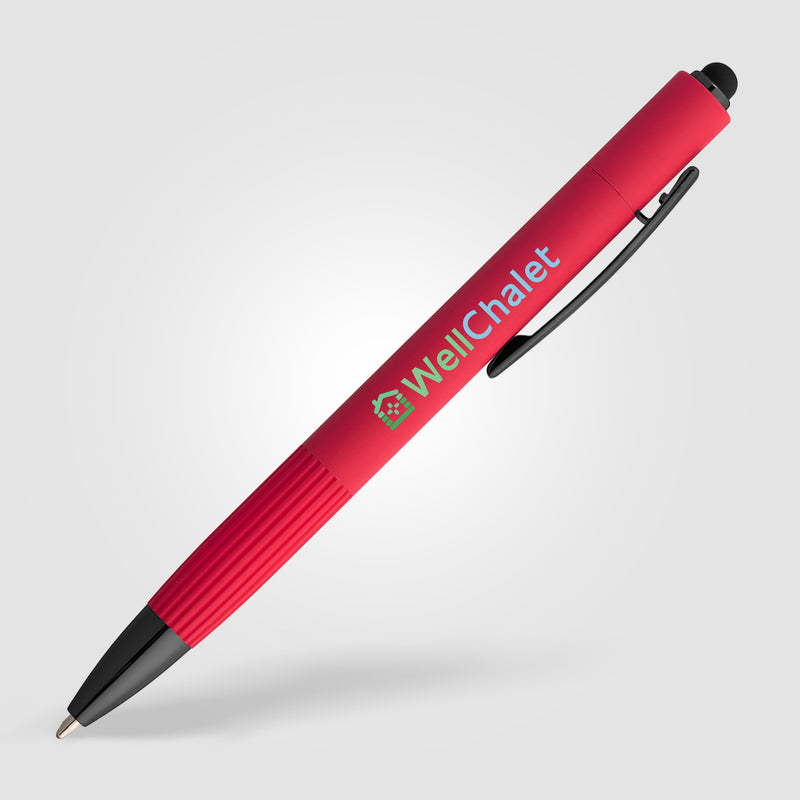 Saga Recycled Aluminum Bolt Action Stylus Pen -ColorJet-zoom-