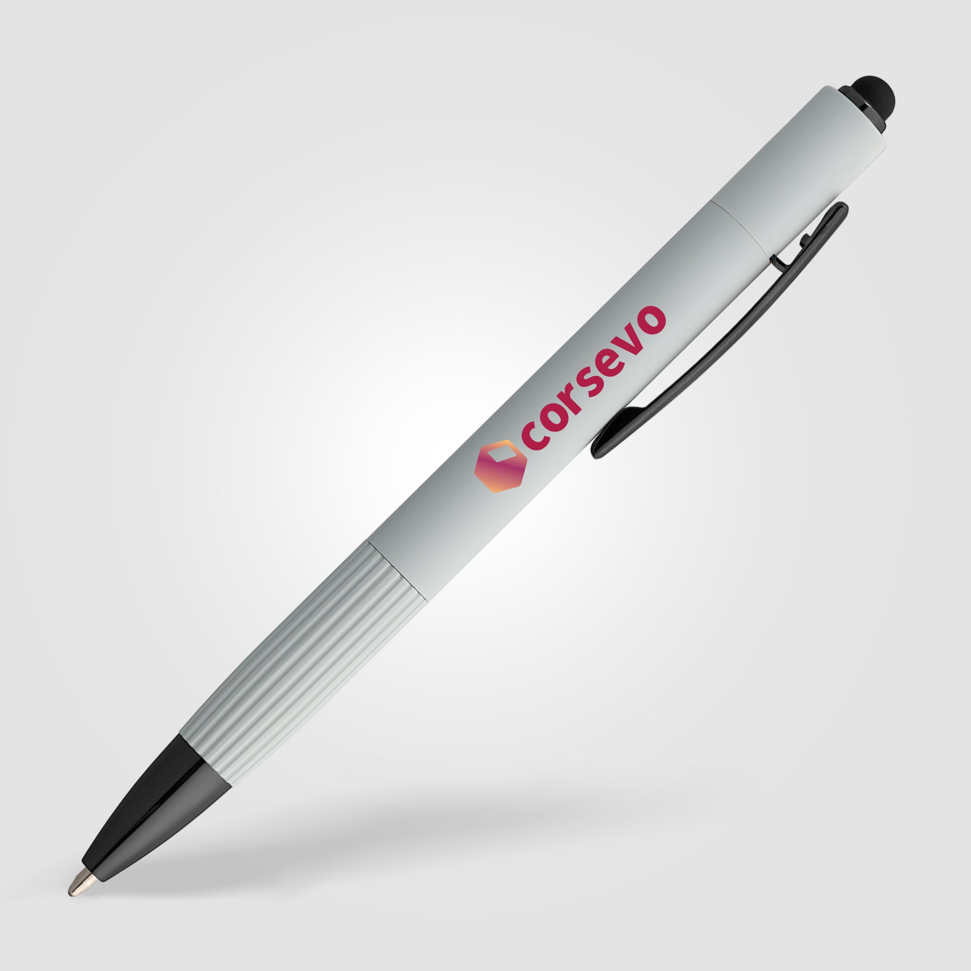 Saga Recycled Aluminum Bolt Action Stylus Pen -ColorJet-zoom-3