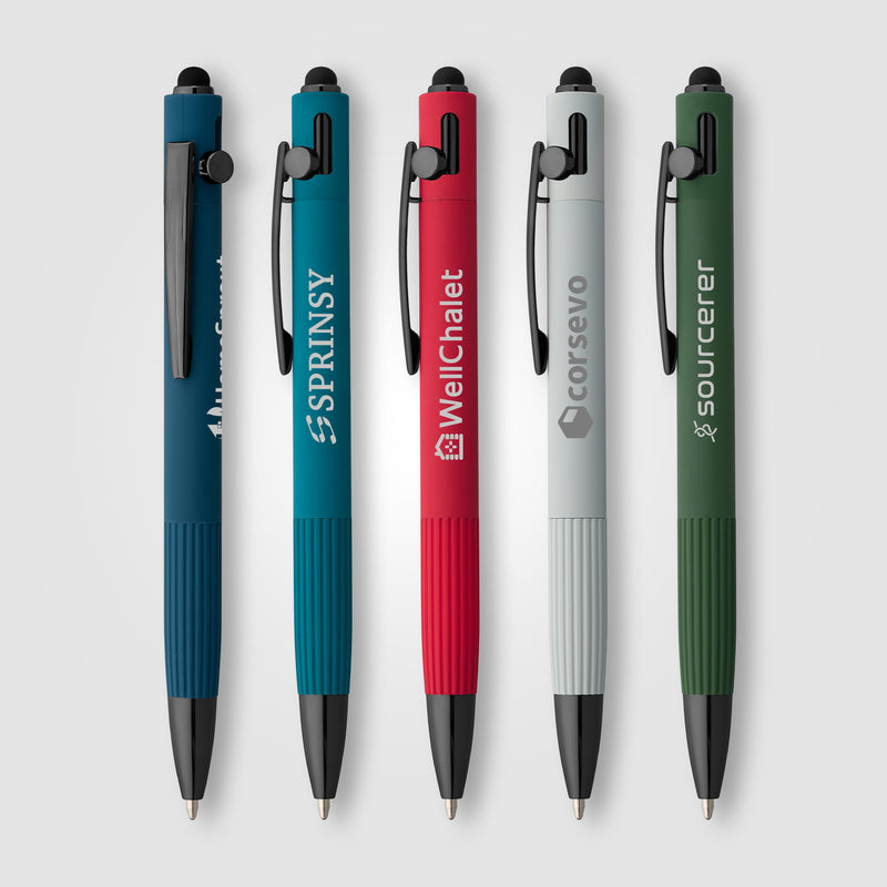 Saga Recycled Aluminum Bolt Action Stylus Pen-zoom-