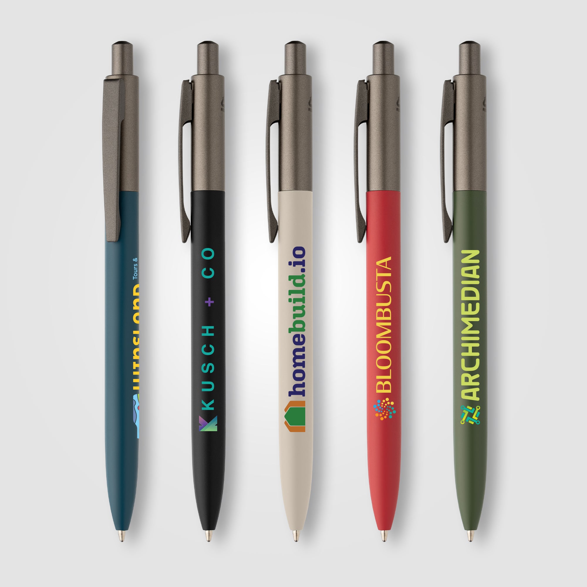 Koro Recycled Aluminum Gunmetal Trim Pen - ColorJet-zoom-1