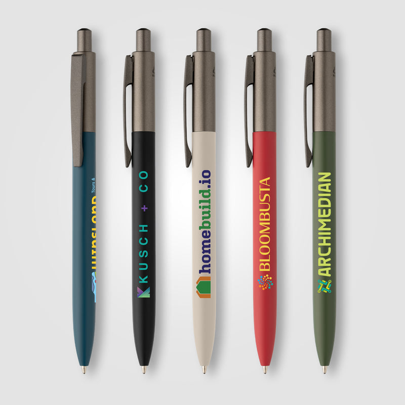 Koro Recycled Aluminum Gunmetal Trim Pen - ColorJet-zoom-