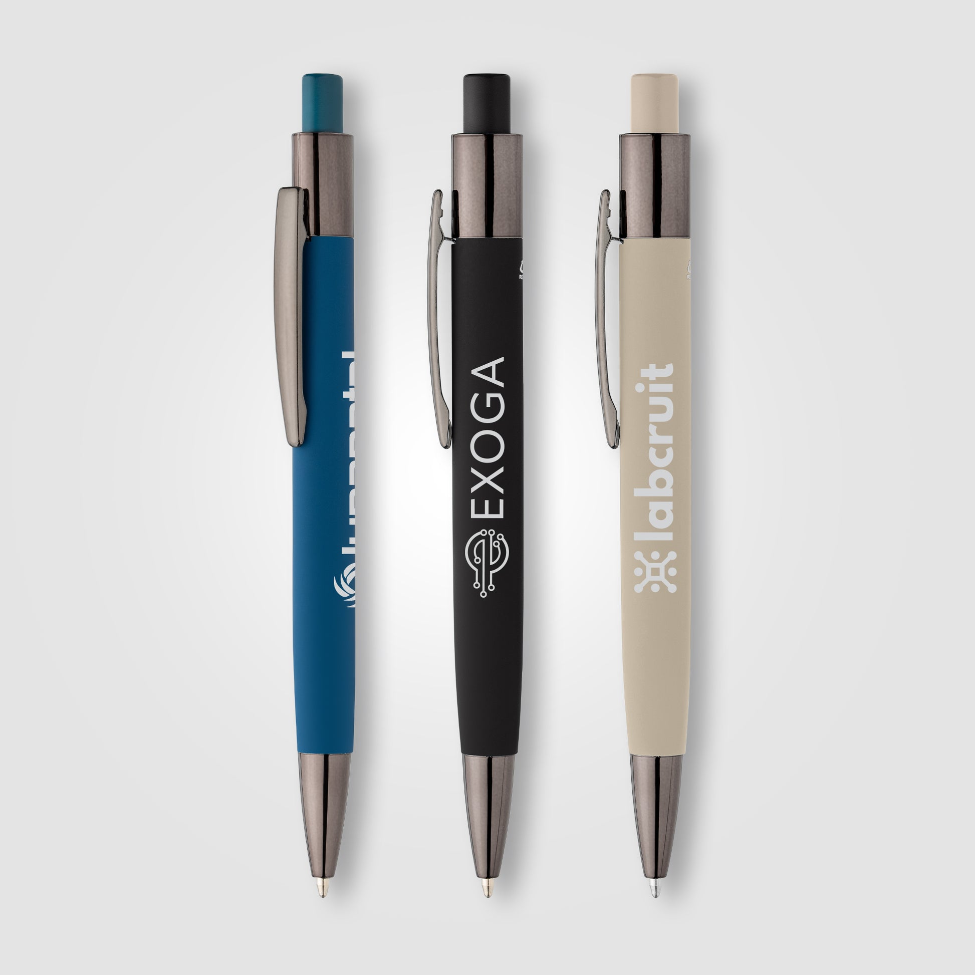 Malmö Recycled Aluminum Soft Touch Barrel Pen-1