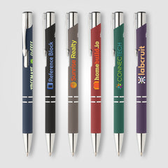 Image of the Tres-Chic Recycled Aluminum Chrome Trim Pen - ColorJet promotional product, SKU JGH-C.