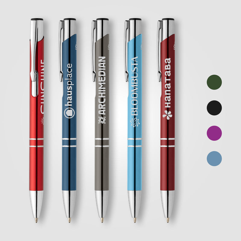 Tres-Chic Recycled Aluminum Metallic Chrome Trim Pen-zoom-