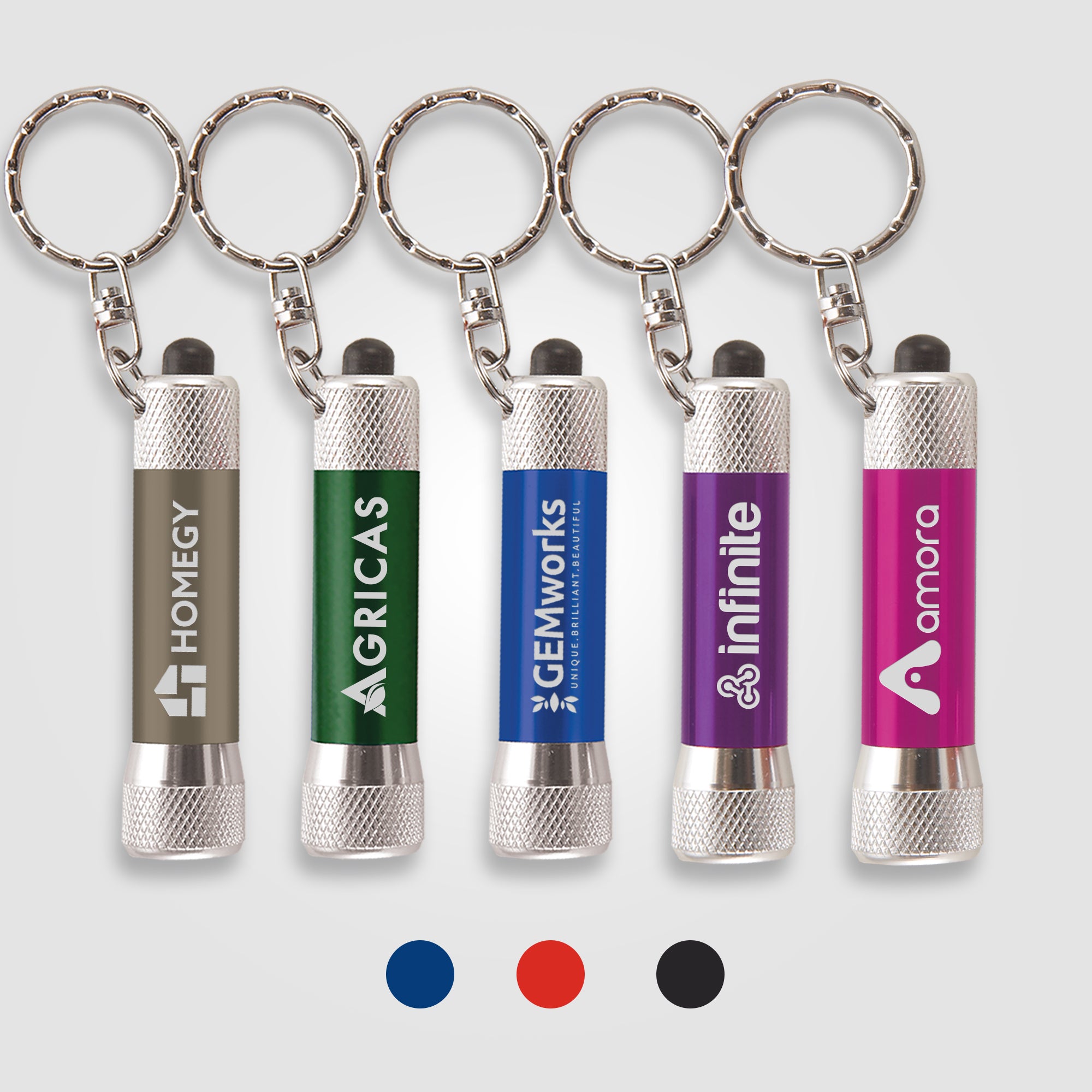 Chroma - Laser Engraved Metal LED Flashlight with Keyring