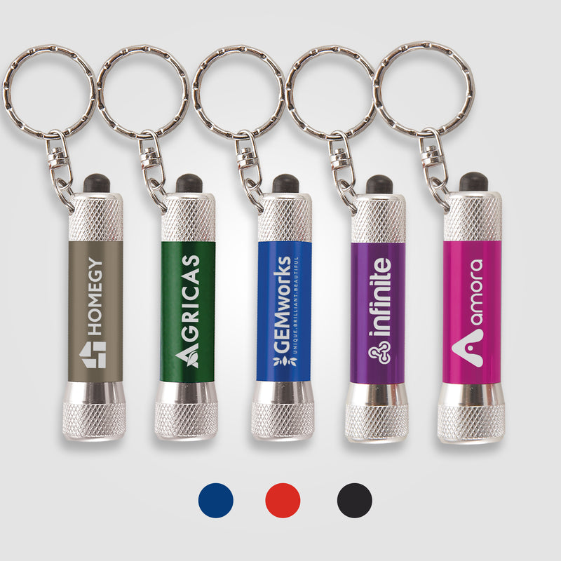 Chroma - Laser Engraved Metal LED Flashlight with Keyring-zoom-