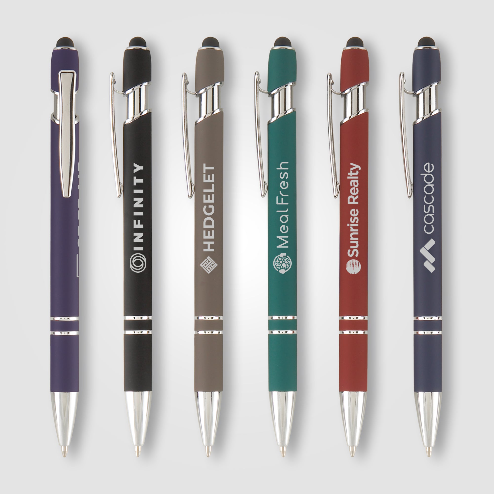 Ellipse Softy w/Stylus - Laser Engraved - Metal Pen